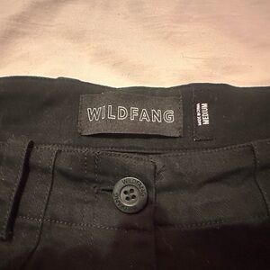 Wildfang Essential Cotton Twill Utility Pant  - Black size M adjustable waist